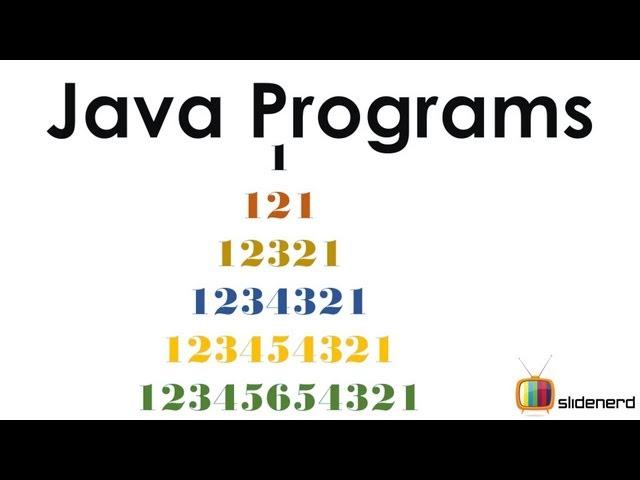 65 Java Patterns Numeric 3 Code |