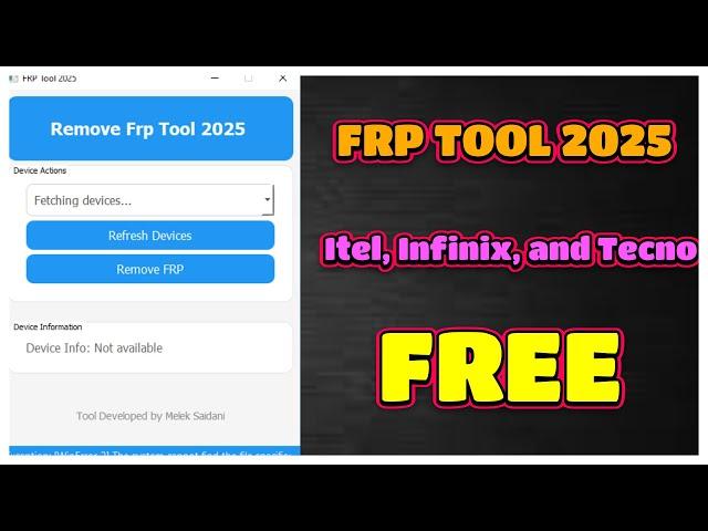 FRP TOOL 2025 The Ultimate Solution for Itel, Infinix, and Tecno SPD Devices
