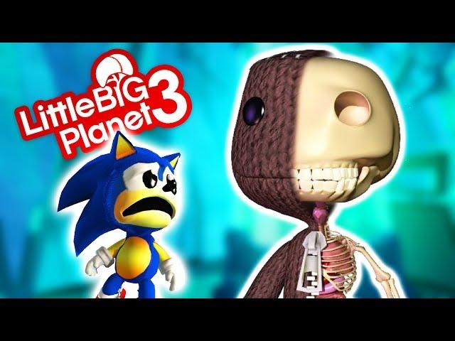 Sonic Goes Inside Sackboy - LittleBigPlanet 3 PS4 Gameplay | EpicLBPTime