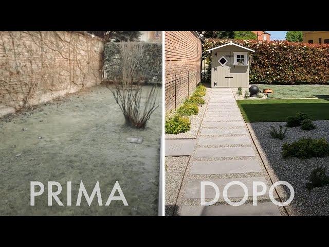 Trasformazione giardino PRIMA e DOPO