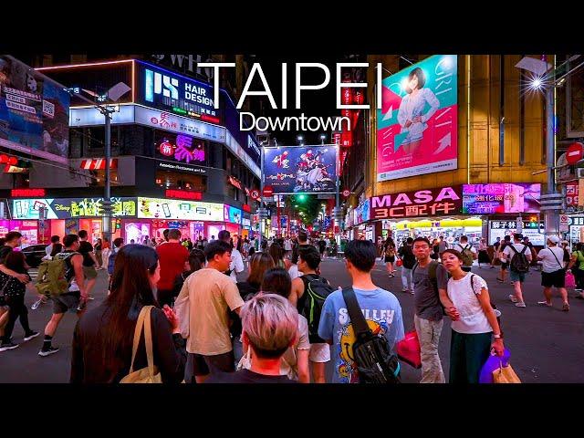 Taipei Downtown Walking Tour - Dadaocheng Wharf to Ximending｜4K HDR