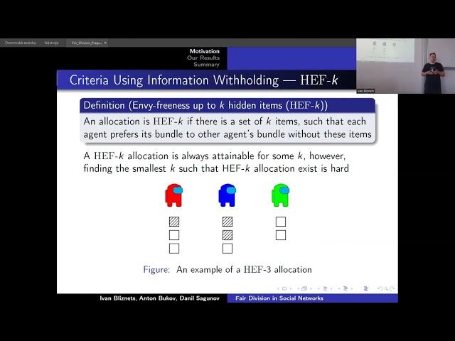Ivan Bliznets: Fair Division with Minimal Withheld Information in Social Networks