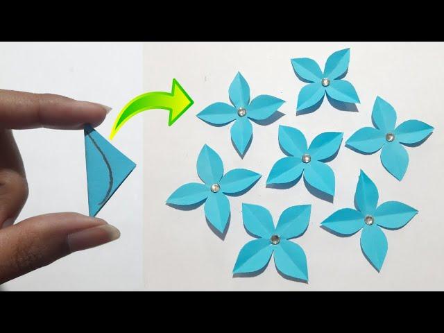 Easy Paper Flower Making Craft | How To Make Paper Flower | Beautiful Paper Flower Making Idea