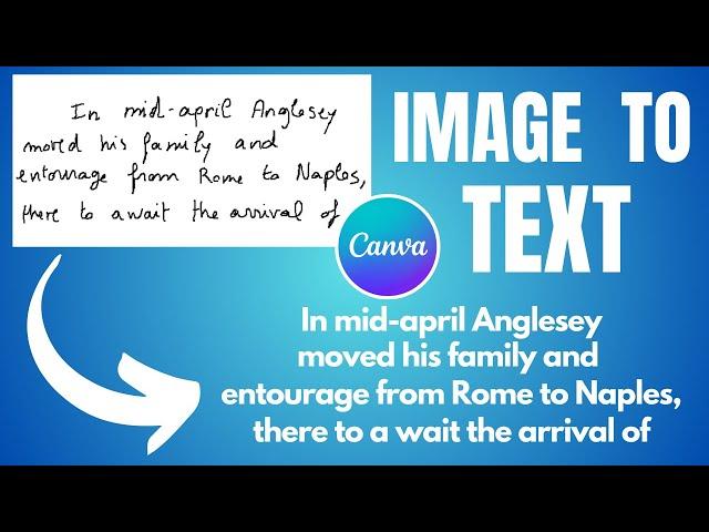 How to Convert Image to Editable text in canva