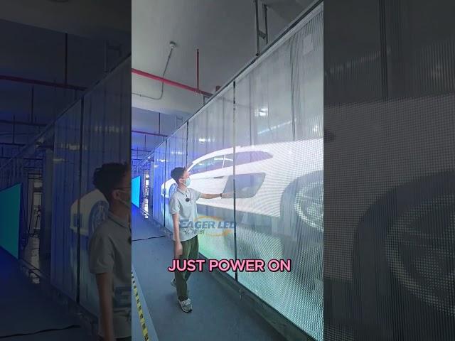 this is our latest technology, Transparent LED Film Screen #leddisplay#eagerled #ledscreen
