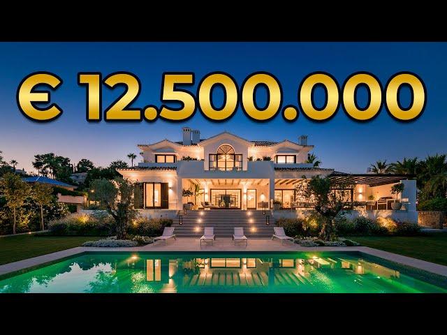 Touring a € 12.5M MEGA MANSION WITH SEA VIEWS in Marbella Spain