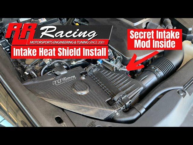 RR-Racing Intake Heat Shield Install In Lexus RCF Track Edition & Secret Open Intake Mod