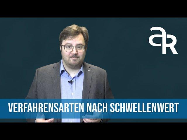 Verfahrensarten nach Schwellenwert - Vergaberechtslexikon