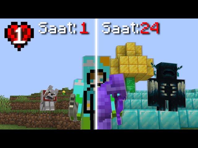 Minecraft HARDCORE'DA 24 Saatte ZENGİN OLDUM