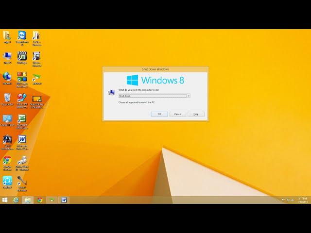 Shortcut Key to Shut Down Windows 8 & 8.1 PC or Laptop