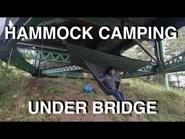 Hammock Camping Under Bridge