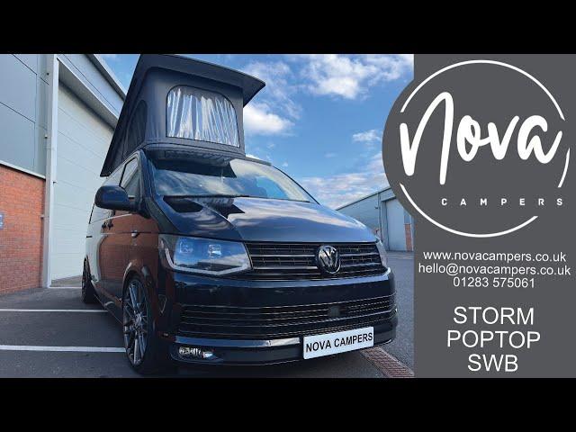 A Storm poptop fitted at Nova Campers to a Volkswagen Transporter T6 Kombi. www.novacampers.co.uk