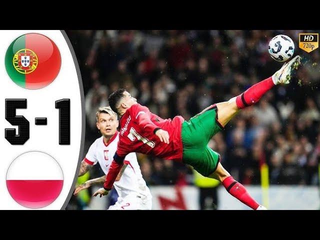 Portugal vs Poland 5-1 Highlights & All Goals 2024  Ronaldo Bicycle Kick