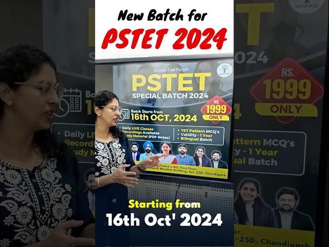 PSTET 2024 | New Batch Starting from 16th Oct' 2024 | Success Tree Punjab