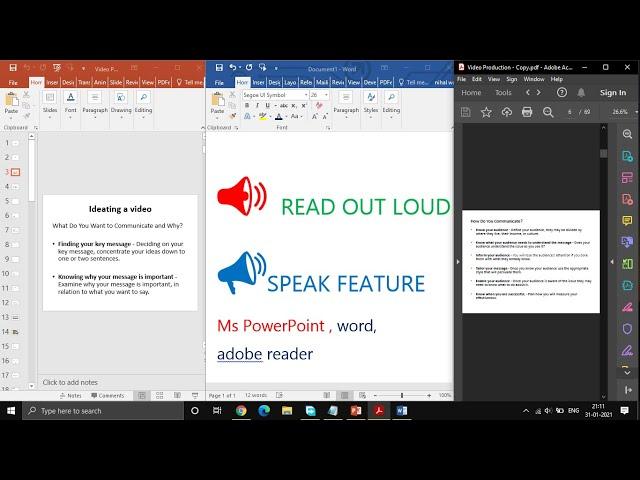 Microsoft PowerPoint Read Out Loud Tutorial