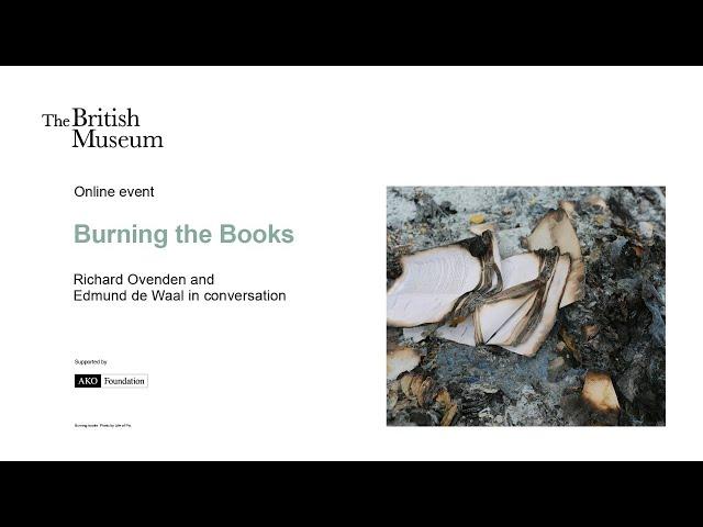 British Sign Language stream - Burning the Books: Richard Ovenden and Edmund de Waal in conversation