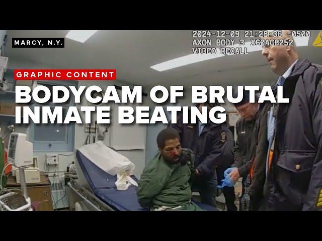 RAW: Body-worn camera video shows inmate beaten at New York state prison prior to death