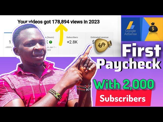 How Much YouTube Paid me With 2000 Subscribers (My first Paycheck)