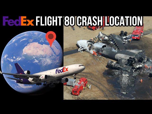 Where did FedEx Flight 80 Crash? Google Earth 