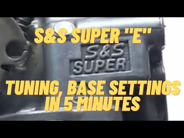 S&S SUPER E CARBURETOR/ tuning, base settings in 5 minutes