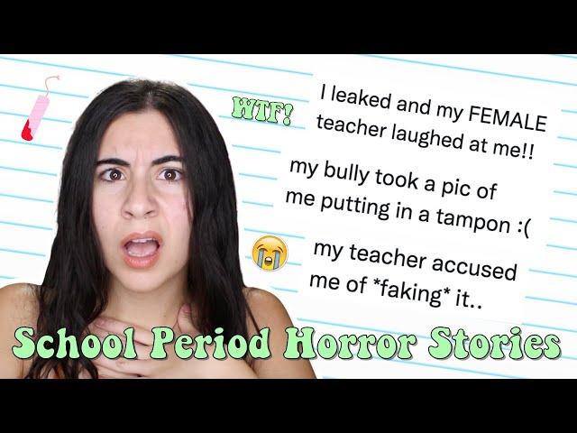 Period Horror Stories AT SCHOOL 13 (uh oh!!) | Just Sharon