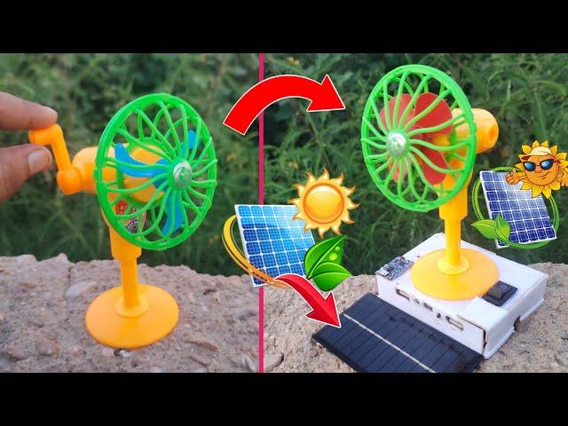 How To Convert Hand Fan To Solar Powered Electric Fan