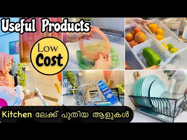 എന്റെ Kitchen ലെ പുതിയ ആളുകൾ | Budget Friendly Kitchen Organisers | New Useful Products in Kitchen