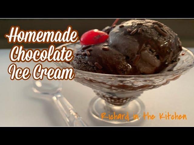 EASY HOMEMADE CHOCOLATE ICE CREAM (NO EGGS OR COOKING RECIPE) | RICHARD IN THE KITCHEN