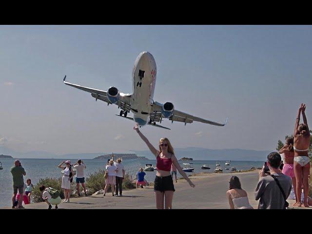 SKIATHOS LOW LANDINGS & JET BLAST!! the Second St Maarten