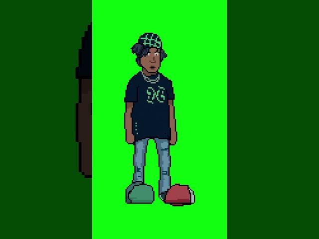Bad Boy Pixel Art - Green Screen Action Animation #greenscreen #animation #art #pixelart