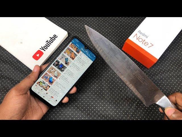 Redmi Note 7 Knife Scratch Durability Test  - Don't Try This At Home