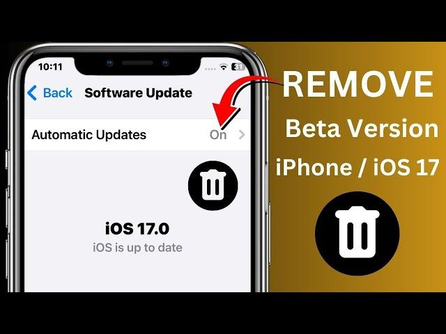 How to Remove Beta Version From iPhone iOS 17 Without Computer