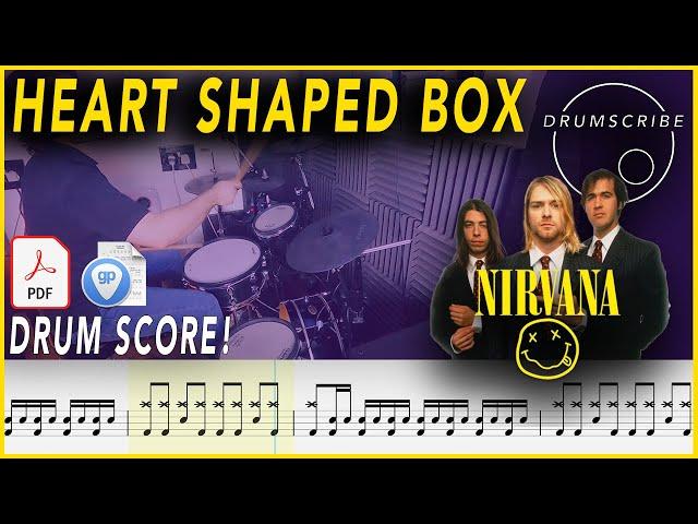 Heart Shaped Box - Nirvana | DRUM SCORE Sheet Music Play-Along | DRUMSCRIBE