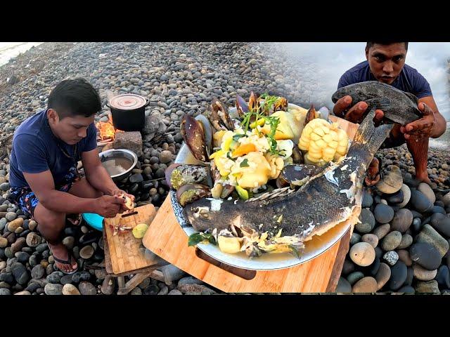 Vean como COCINAMOS Un Rico CHUPE de CHOROS frente al mar