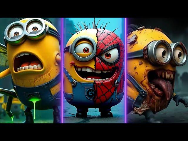 MINION BEE  MINION SPIDERMAN  MINION ZOMBIE | Spining Wheel - Tiles Hop EDM Rush!