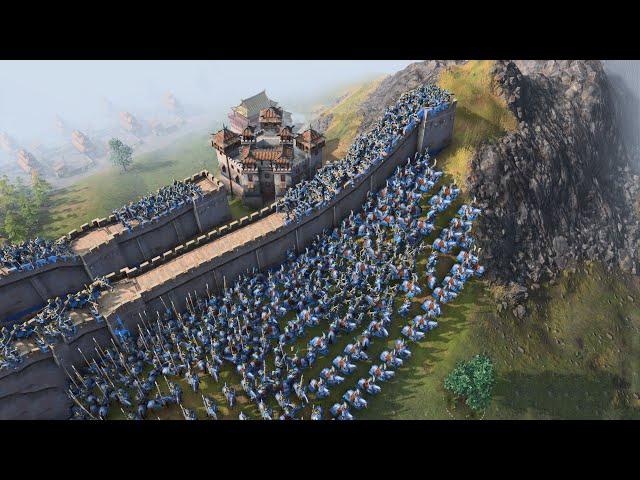 Age of Empires 4 - MASSIVE MOUNTAIN PASS DEFENSE