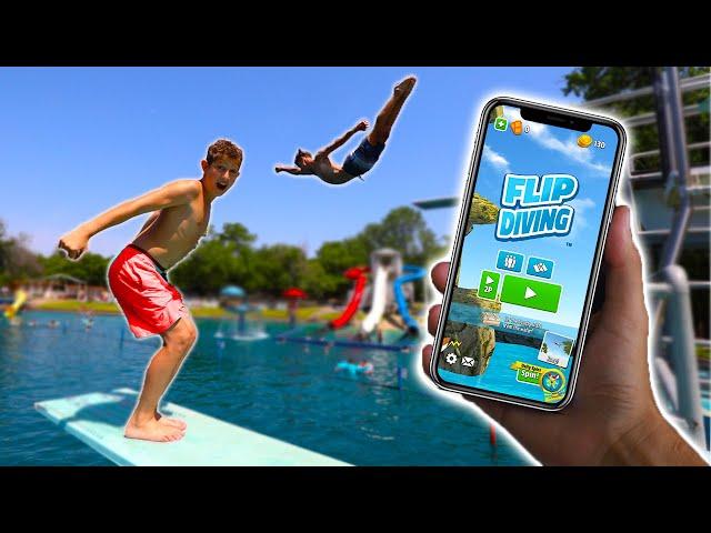 FLIP DIVING GAME... IN REAL LIFE