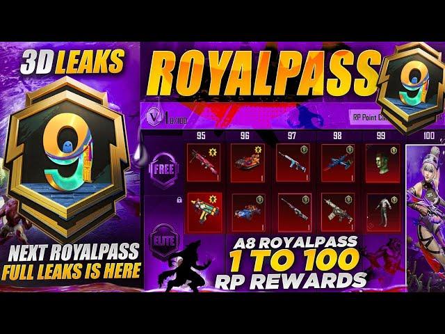  A9 Royal Pass 1 To 100 RP 3D & Old 4 RP Retrun | Upgrade M249 & UZI Skin & Upgraded New Vehicle