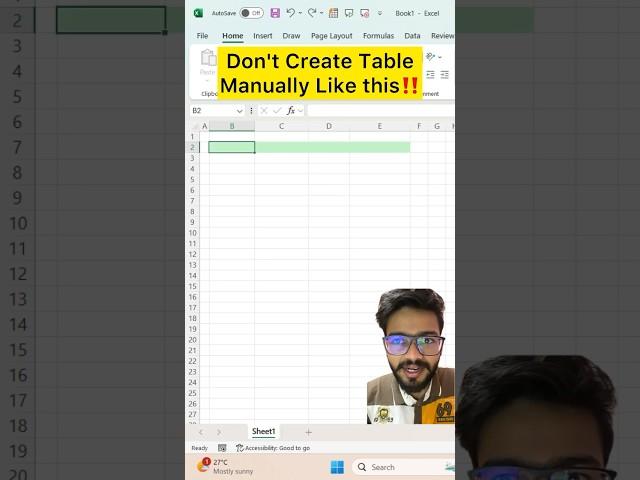 Don't Create Table in Excel‼️Instead Use Amazing Function #exceltips #excel #exceltricks #shorts #ai
