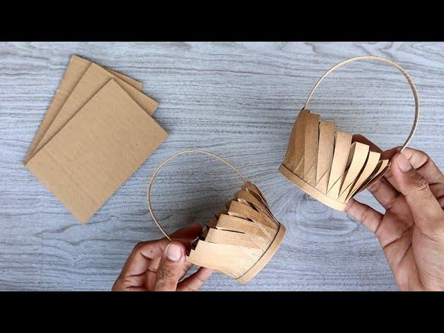 AMAZING DIY BASKET FROM CARDBOARD | Perfect for Wedding Giveaways | Cardboard Craft Ideas