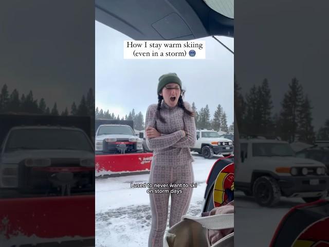 How to stay warm all day on the mountain ️ #skiing #snowboarding #skiers #girlswhoski