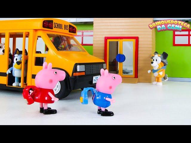 Peppa Pig e Bluey Vão Para a Escola!