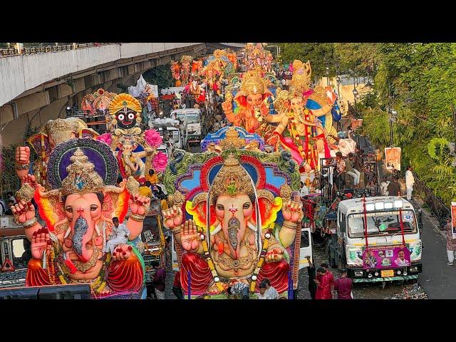 Hyderabad Ganesh Shobha Yatra 2024 | Ganesh Nimajjanam 2024 Tank Bund | Ganesh Visarjan 2024