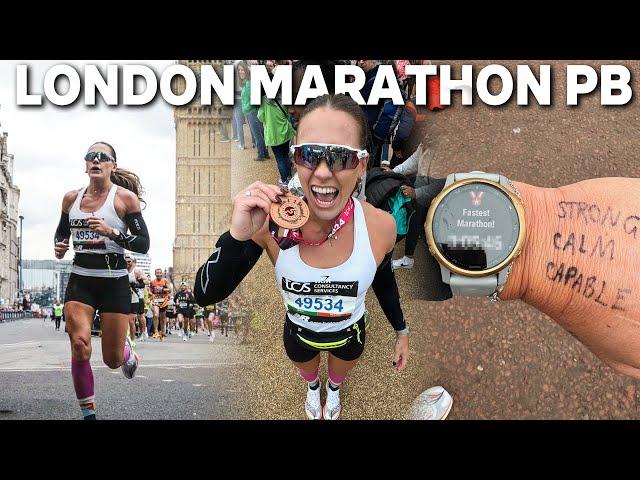 LONDON MARATHON 2024 with STRAVA | 14 min PB - 3.05:44