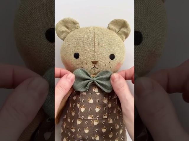 Made with my bear sewing pattern #clothdoll #sewingpatterns #handmadedoll #sewing