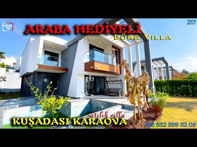 ARABA HEDİYELİ FULL EŞYALI VİLLA / Kuşadası  Satılık Villa Turu