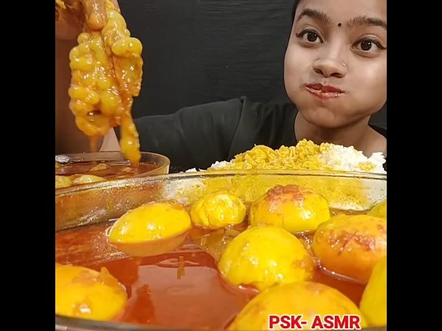 ASMR: EATING SPICY MUTTON FAT CURRY EGG CURRY || #shorts #mukbangn#asmreating #mukbangasmr #asmr