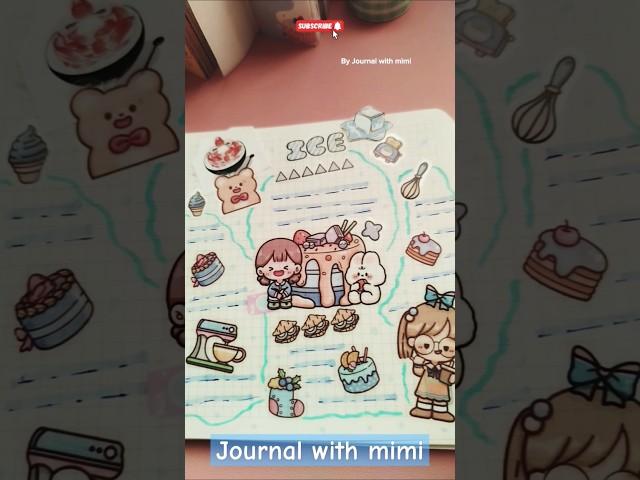 Cute Ice blue Journal #journal #journaling #journalingstickers #blue #cute #creative #asmr #healing