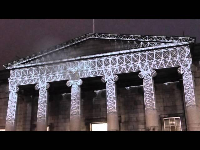 Christmas projections on Music Hall, Union Street, Aberdeen