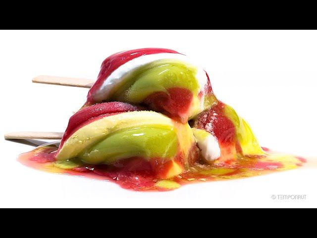 Melting Ice Cream Popsicles Timelapse